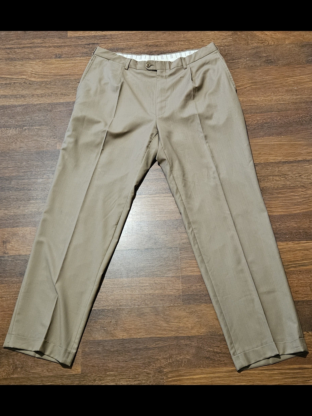 ZEGNA TROFEO mens dress pants SIZE 36x33 COLOR KHAKI CP27